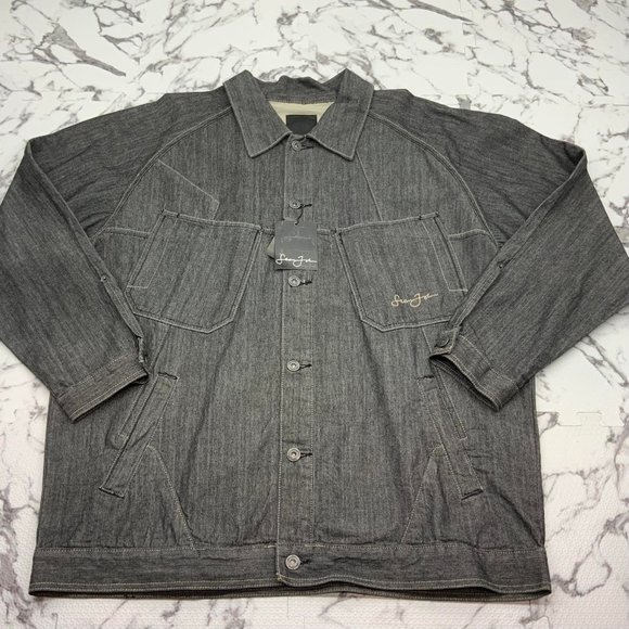 Men's Sean John Heather Grey Casual Denim Jacket